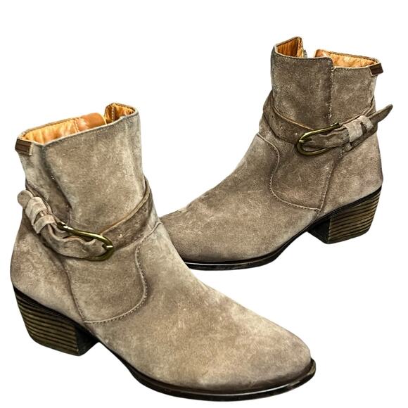 PIKOLINOS Shoes - Pikolinos Baqueira Ankle Boots Womens 9-9.5 Tan Leather Cowgirl Western Bootie